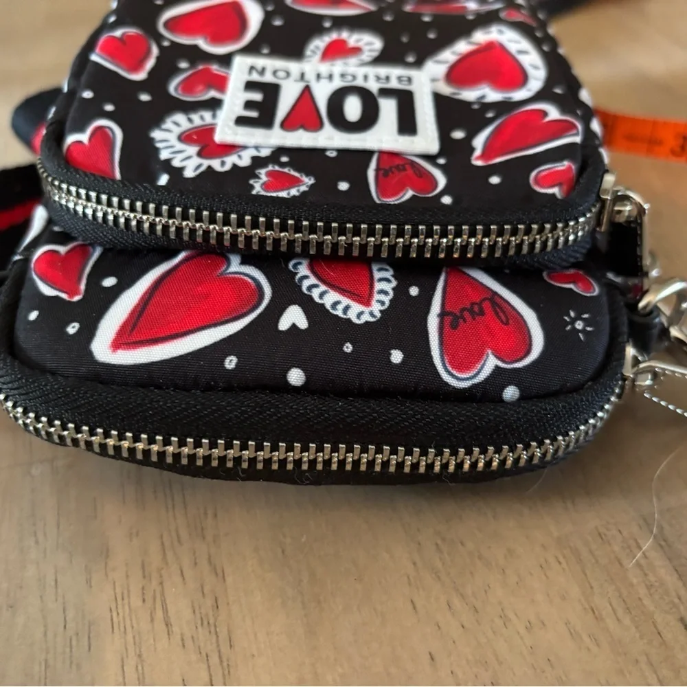 Brighton Love Heart A Flutter  Bag with Red and White Accents
